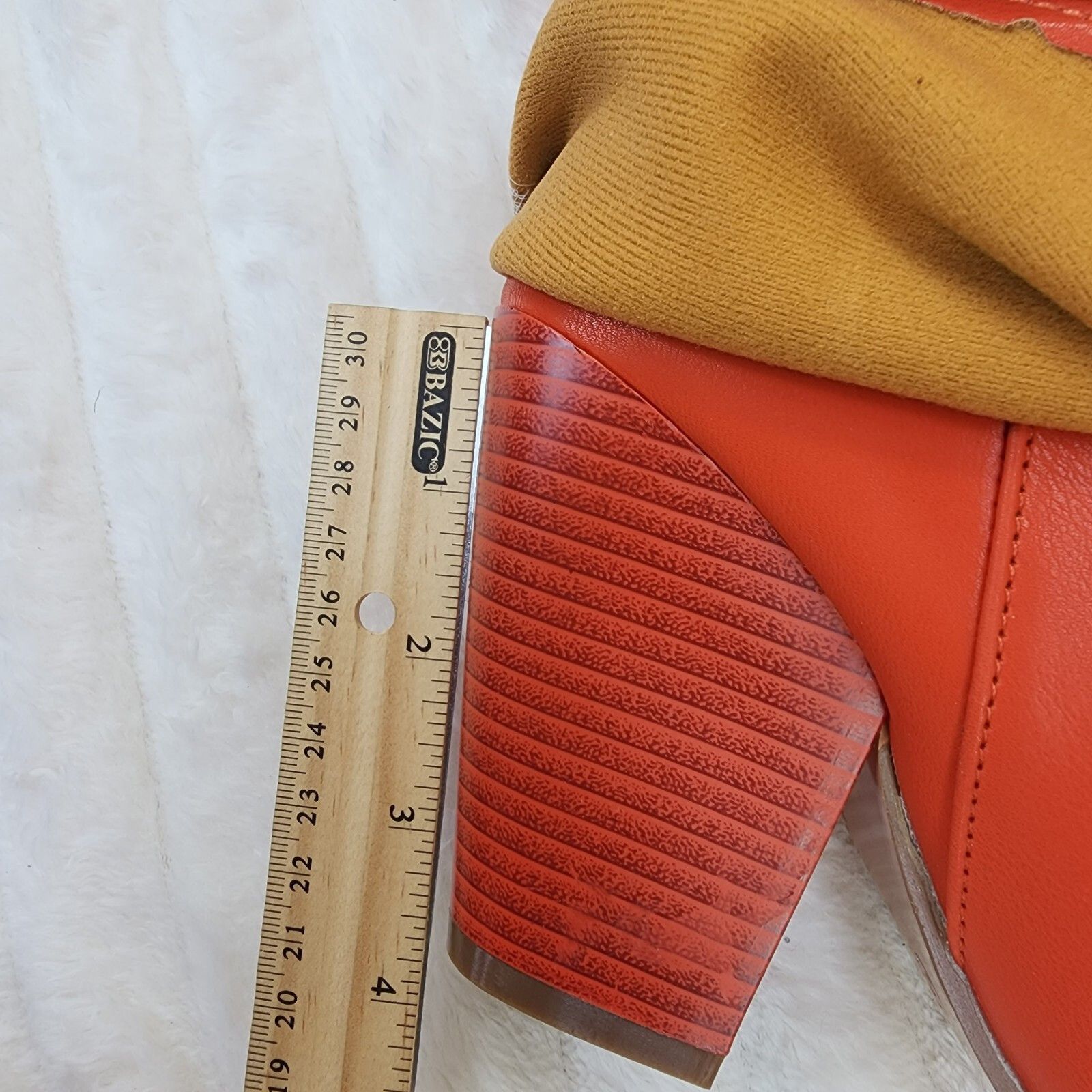 Other Humbled Orange Skirted Fold Over Western Cowgirl Boots (US S Size US 5.5 / IT 35.5 - 7 Thumbnail