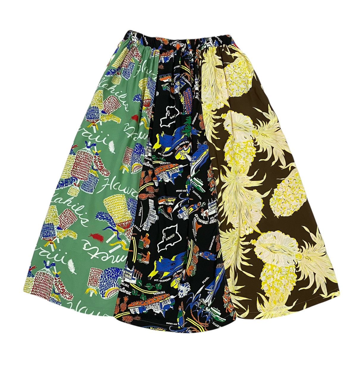 Sun Surf Sun Surf X Beams Rayon Hawaiian Midi Skirt Size 30" / US 8 / IT 44 - 5 Thumbnail