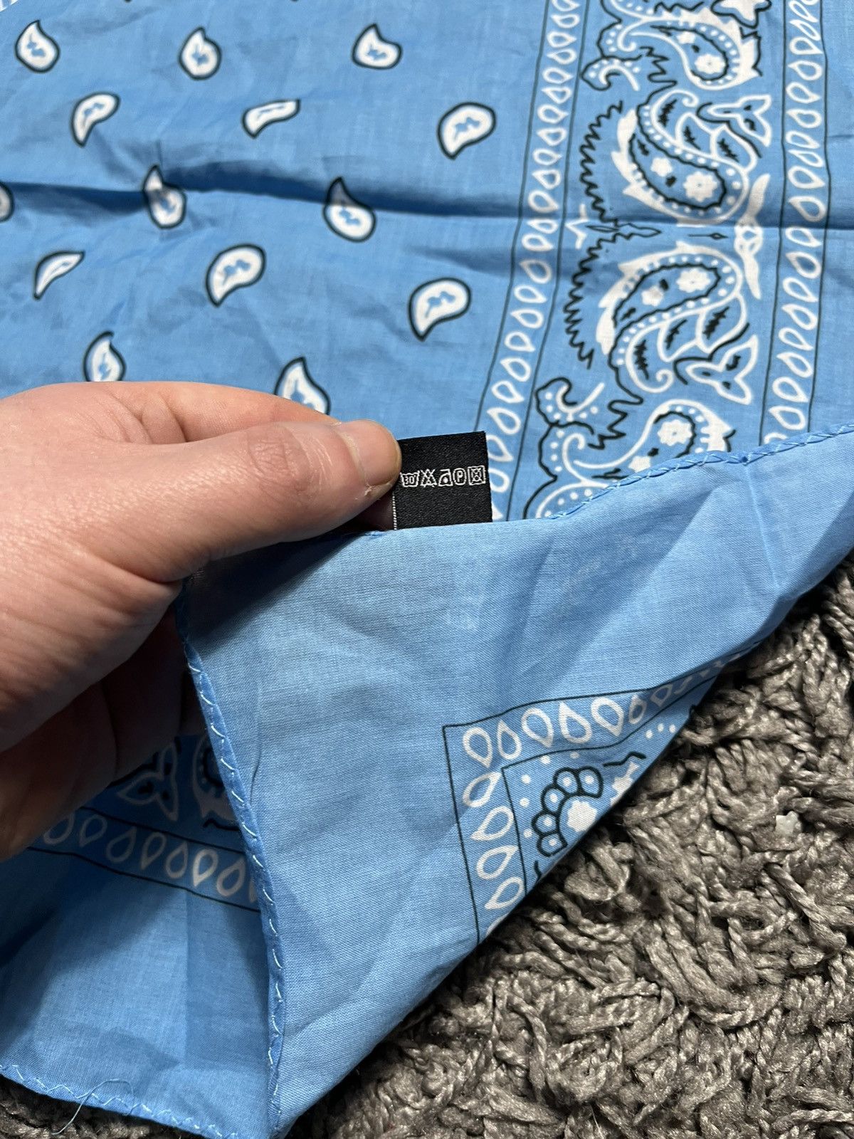 Jacob Cohen JACOB COHEN luxury cotton blue & white paisley bandana Size ONE SIZE - 6 Thumbnail