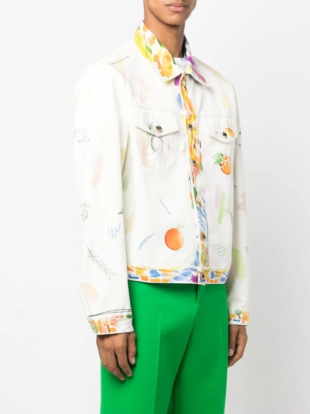 Casablanca o1mle0326 Printed Denim Jacket Work In progress Size US XL / EU 56 / 4 - 3 Thumbnail