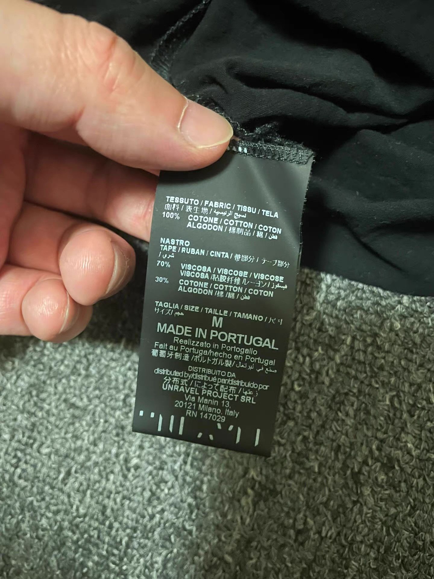 Unravel Project Unravel Project black long sleeve T-shirt Q4 Size US M / EU 48-50 / 2 - 6 Thumbnail