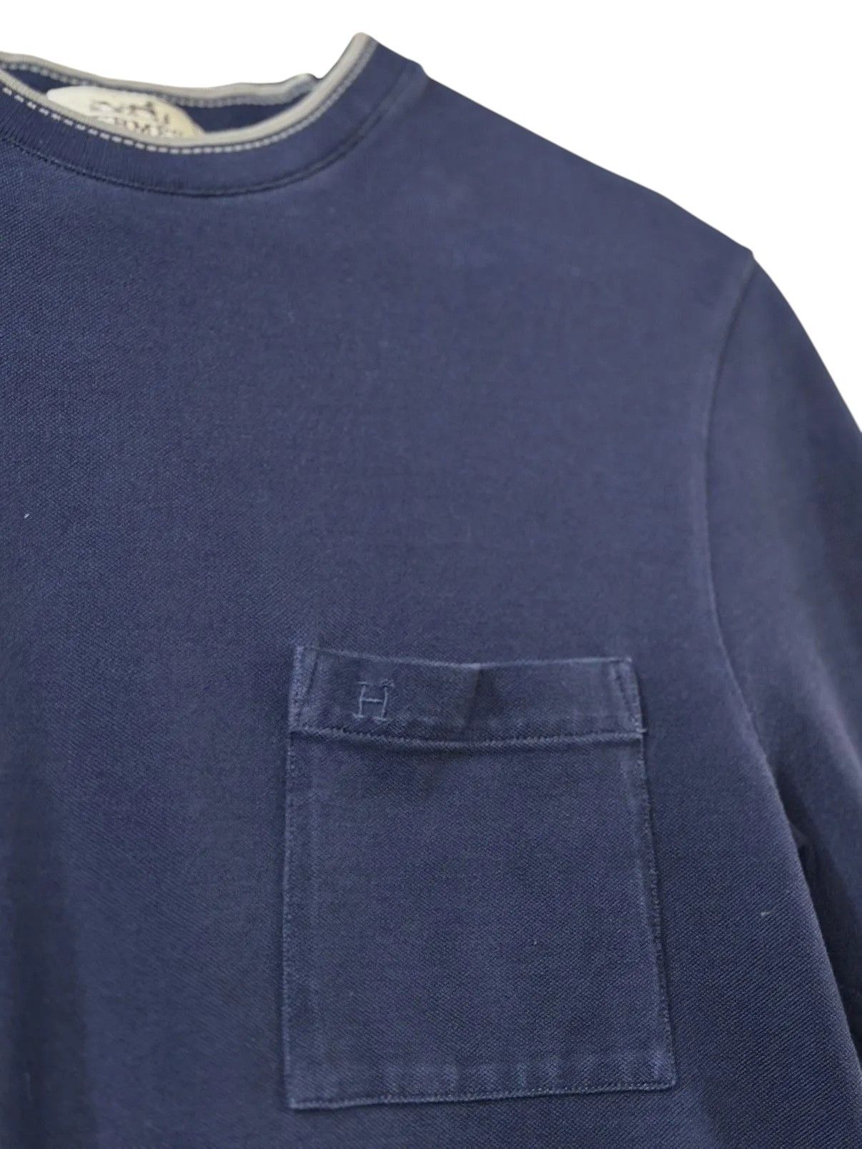 Hermes Vintage Hermes Paris H Logo Embroidered Cotton Shirt Size US S / EU 44-46 / 1 - 16 Thumbnail