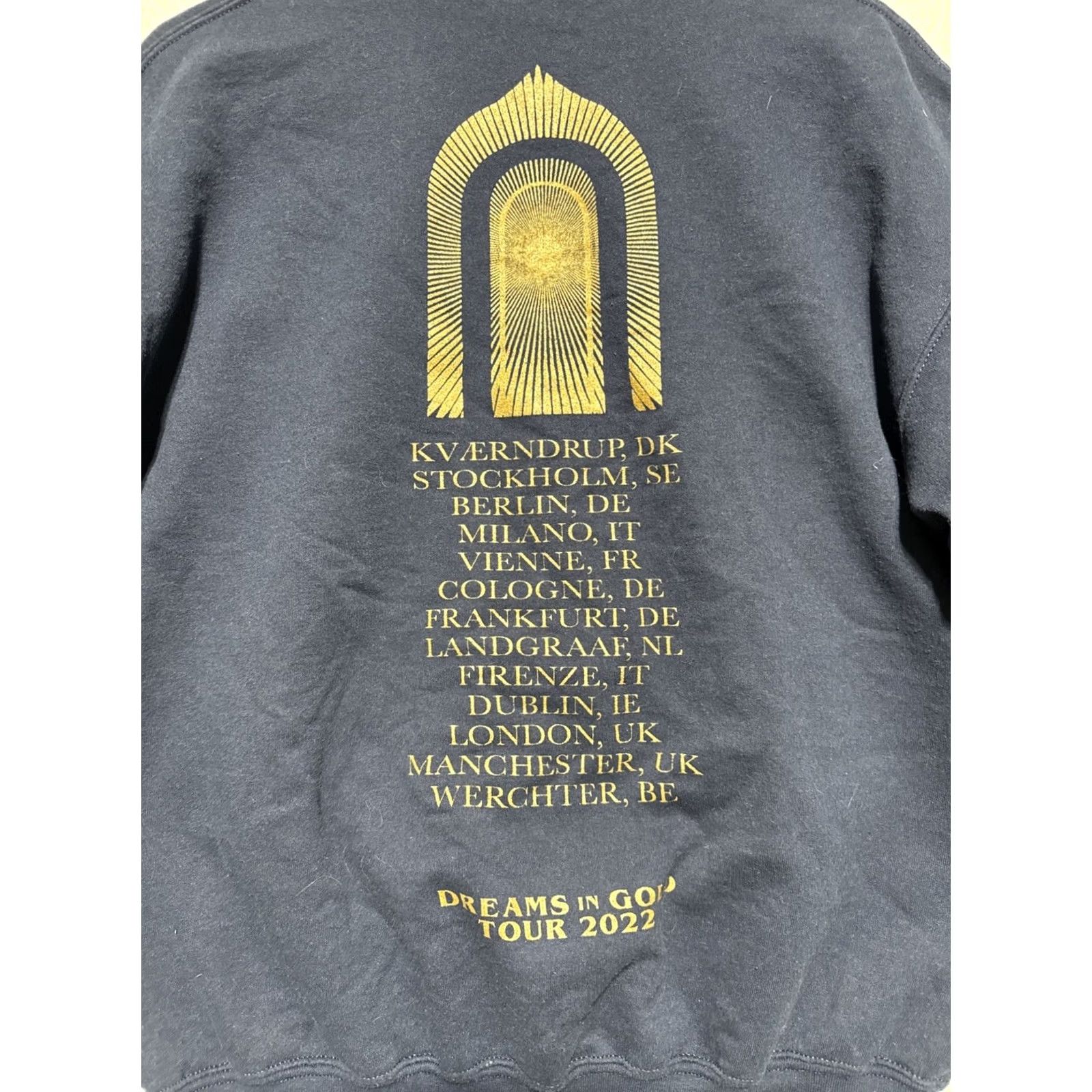 Vintage Greta Van Fleet Sweatshirt Crewneck L Dreams In Gold Blue Unisex Adults Long Sleeve Fleece Pullover 26” Length Size US L / EU 52-54 / 3 - 4 Thumbnail