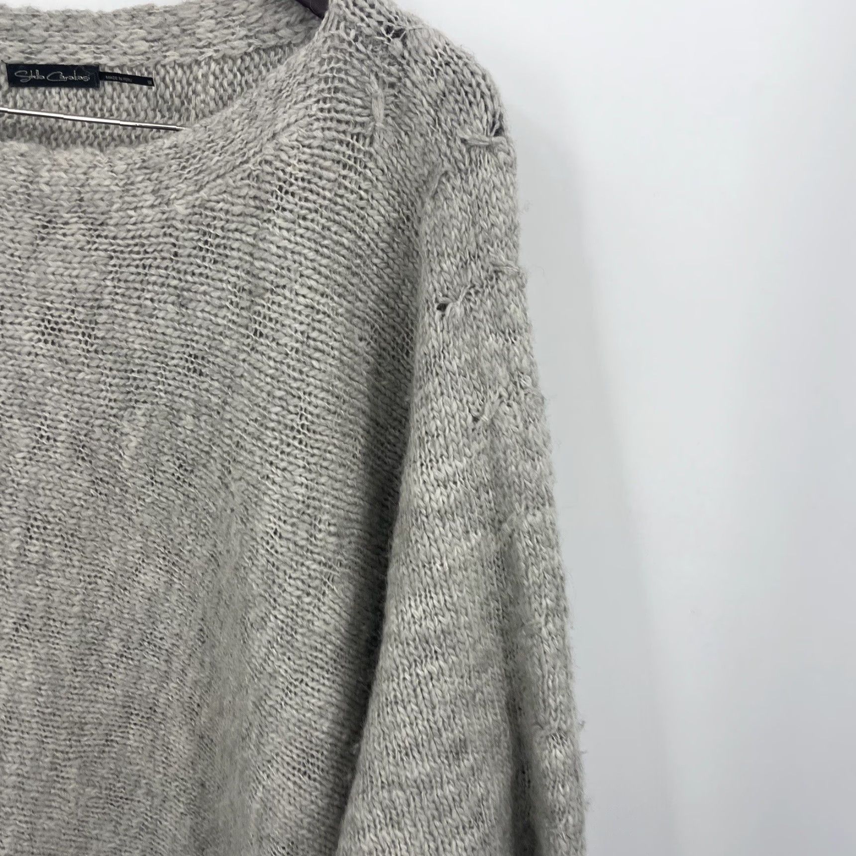 Vintage VINTAGE Stella Carakasi Alpaca Sweater Womens S Asymmetric Knit Lagenlook Quiet Luxury Size S / US 4 / IT 40 - 4 Thumbnail