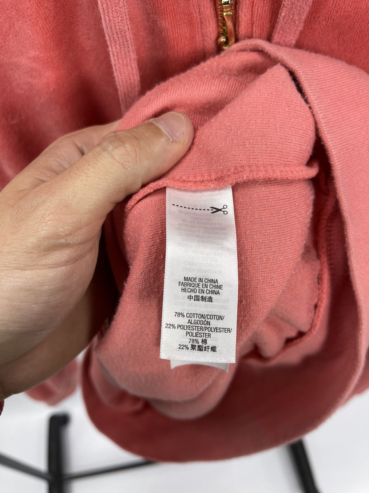 Juicy Couture Juicy Couture Full Zip Long Sleeve Hoodie Pink Size L Women Size L / US 10 / IT 46 - 6 Thumbnail