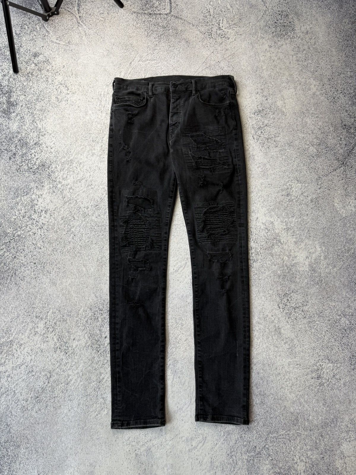 Japanese Brand Vintage True Religion Black Jeans Chief Keef Awant Garde Size US 36 / EU 52 - 10 Thumbnail