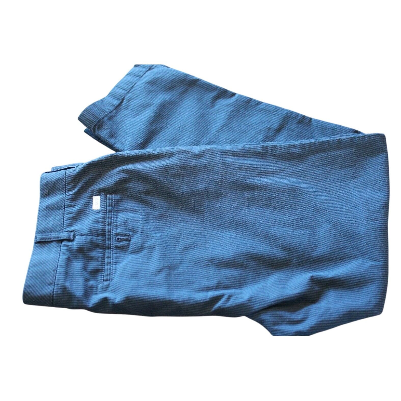 Izod Men's IZOD Straight-Fit Perfor Blue/Blue Striped Pants 38x30 Size US 38 / EU 54 - 1 Thumbnail