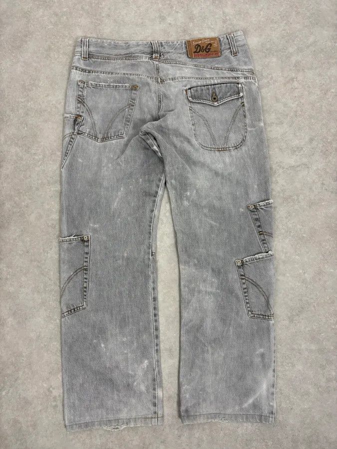 Dolce & Gabbana AW2004 Dolce & Gabbana Grey Distressed Multipocket Denim Jeans Size US 34 / EU 50 - 7 Thumbnail