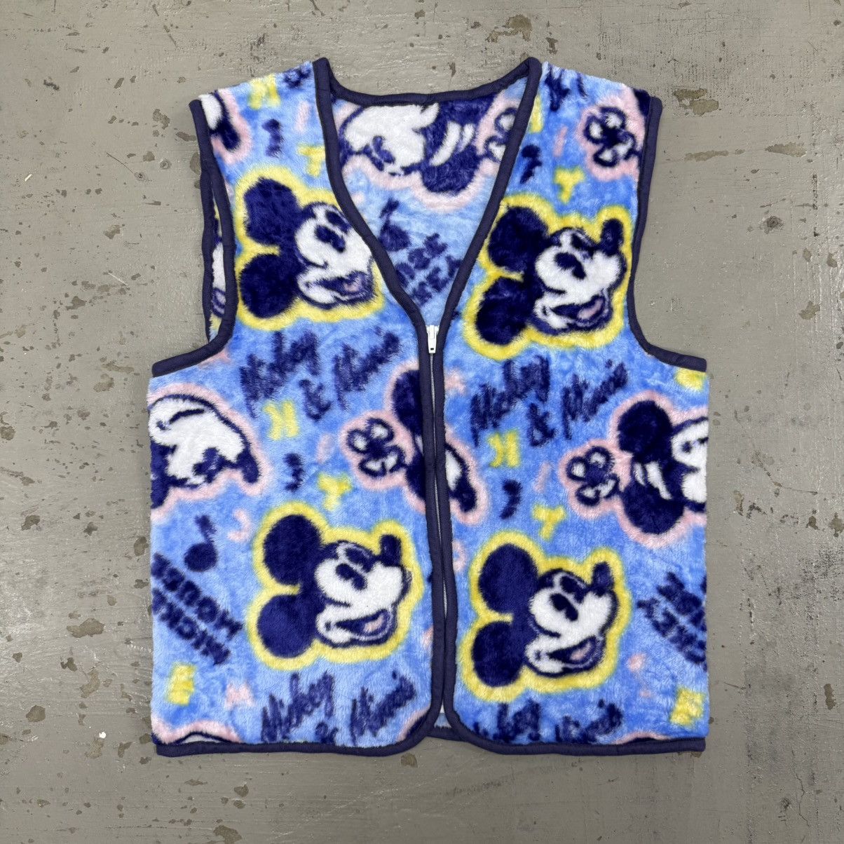 Anime Vintage Mickey Minnie Fleece Winter Vest Size US M / EU 48-50 / 2 - 1 Thumbnail