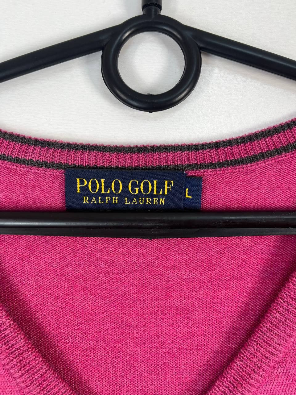 Polo Ralph Lauren Polo Golf Ralph Lauren V Neck Sweater Pink Jumper Size L Size US L / EU 52-54 / 3 - 2 Thumbnail