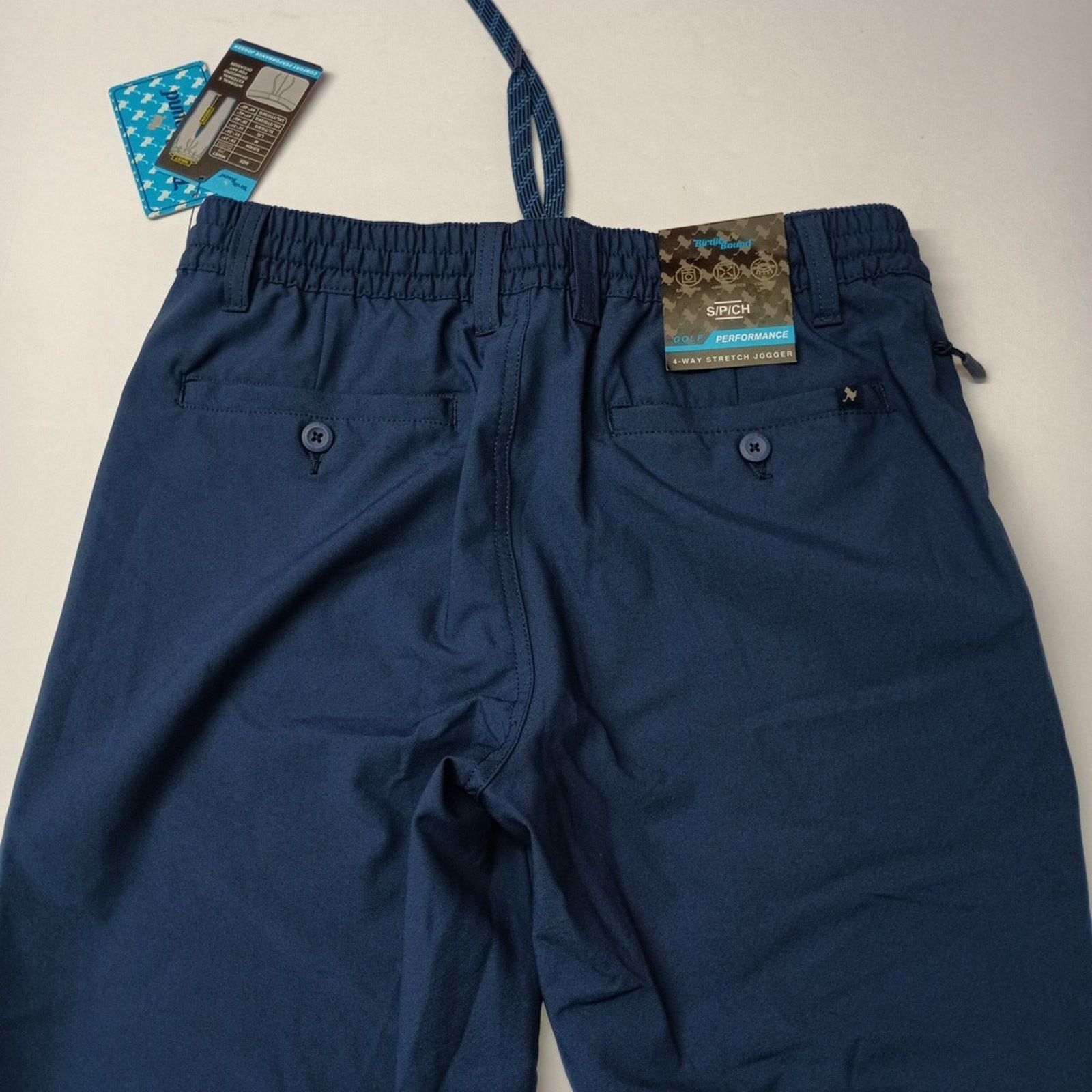 Other Birdie Bound Golf Joggers Men's S Blue Stretch Drawstring Size US 29 - 12 Thumbnail