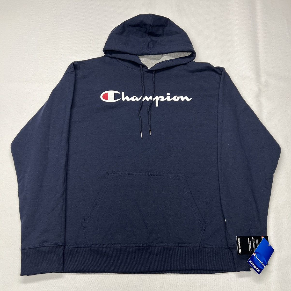 Champion NEW Champion Hoodie Sweatshirt Blue Logo Pocket Sweater Size US XXL / EU 58 / 5 - 1 Thumbnail