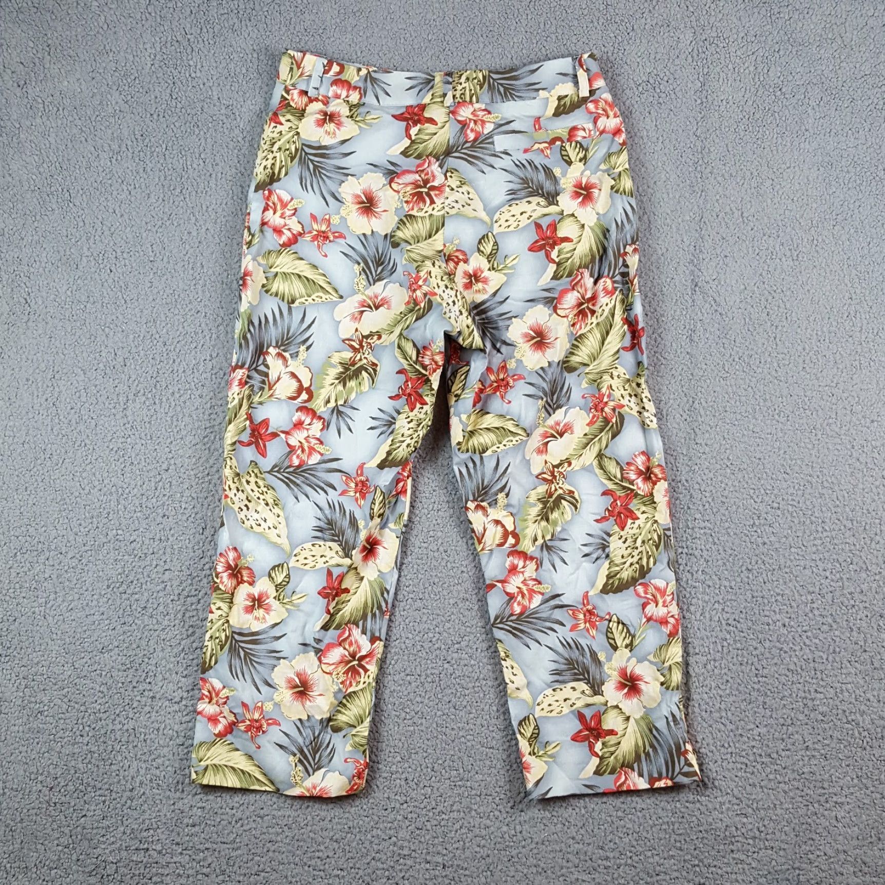 Vintage VINTAGE Tehama Blue Capri Pants Size 6 Relaxed Tapered Floral Y2K Bohemian Womens Size 28" / US 6 / IT 42 - 5 Thumbnail