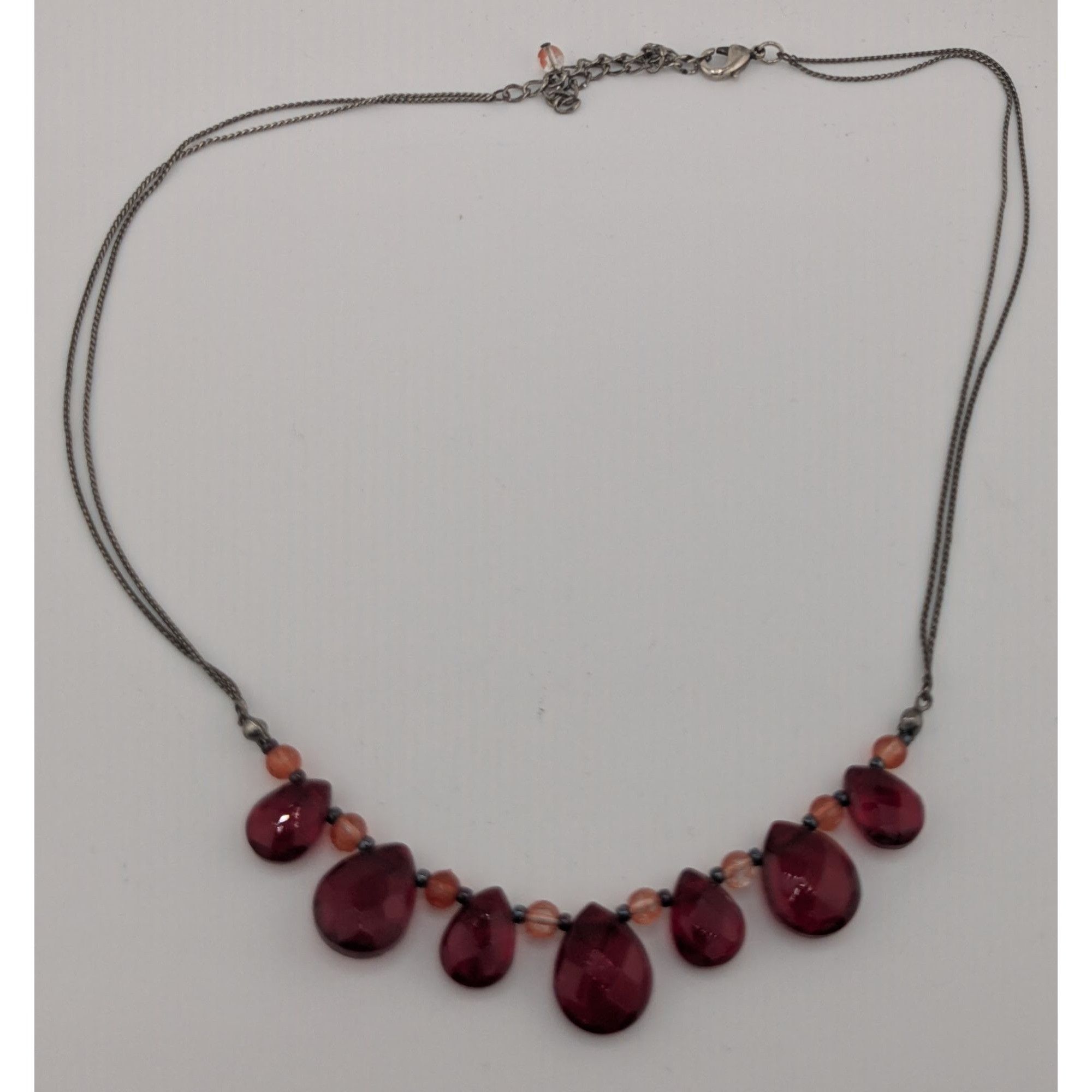 Other Gothic Vampire Blood Red Teardrop Statement Necklace Size ONE SIZE - 6 Thumbnail