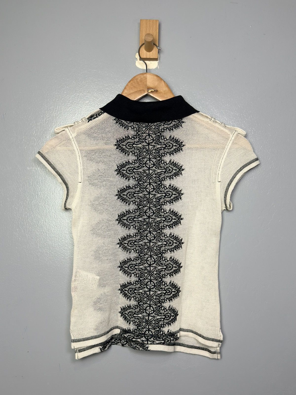 Yohji Yamamoto Y's Red Label Rayon Cotton Blend Lace Knitted Size XS / US 0-2 / IT 36-38 - 6 Thumbnail