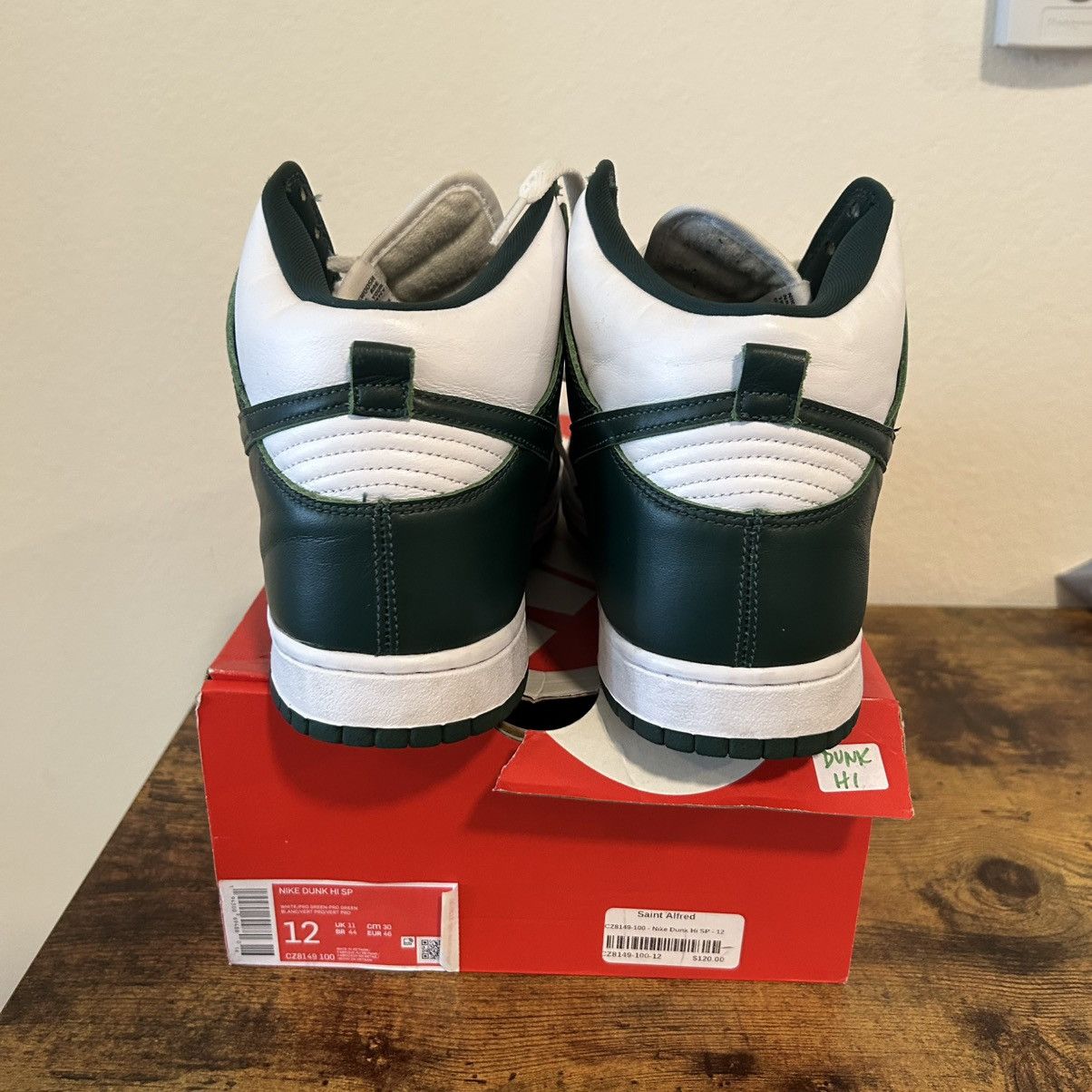 Nike Nile Dunk Hi SP High - NCAA Michigan Spartan Green Size US 12 / EU 45 - 4 Thumbnail