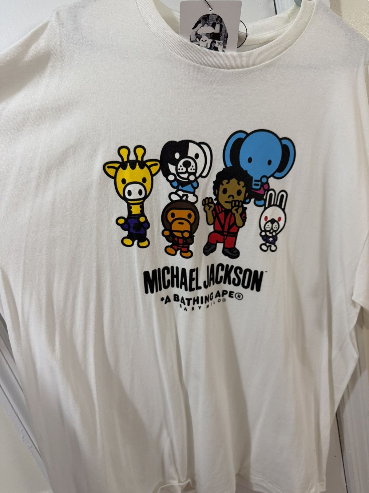 Bape BAPE × Michael Jackson Baby Milo Tee 'White' Size US XXL / EU 58 / 5 - 1 Thumbnail