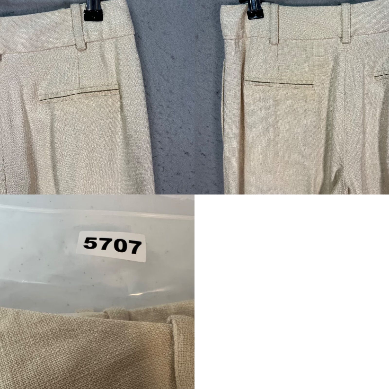 Adam Lippes Adam Lippes Womens Pants Beige High-Waisted Wide-Leg Adult 0 Inseam 28 in USA Made Dress Pants Mens Womens Girls Boys Size 25" / US 0 / IT 36 - 9 Thumbnail