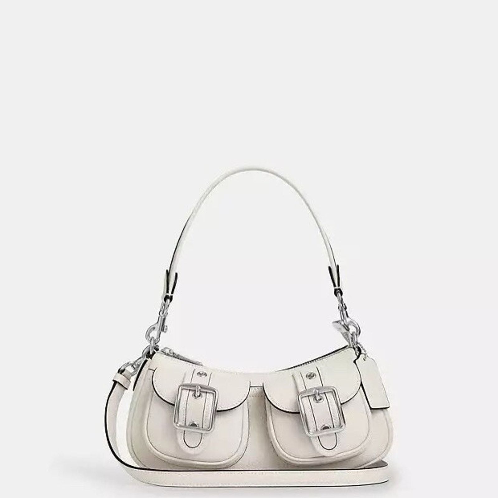 Coach NWT Coach Leather Ashton Baguette Shoulder Bag CM079 Chalk Size ONE SIZE - 6 Thumbnail