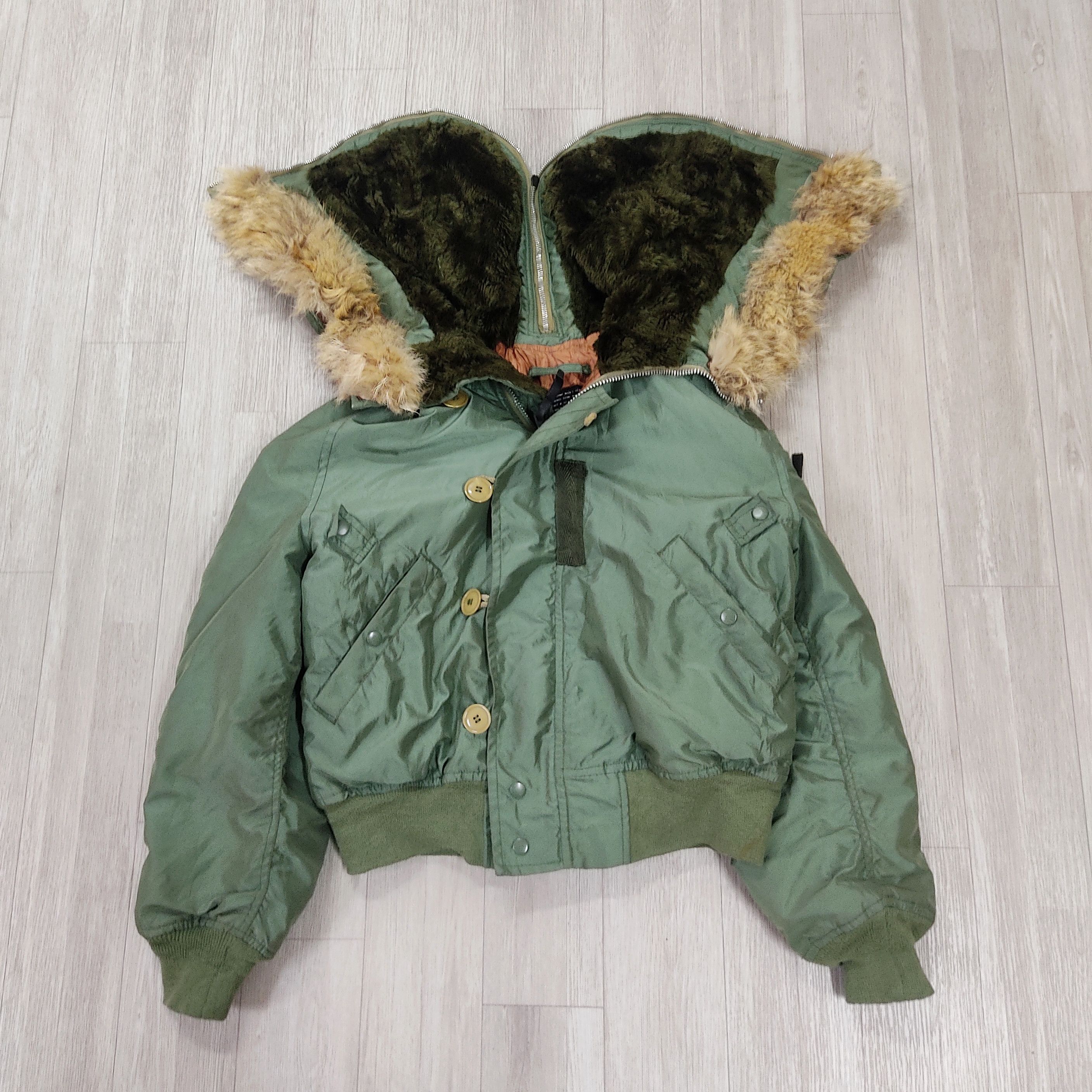 Avirex Vintage AVIREX N2-B Bomber Flight Jacket – Fur Zipper Hood Size US M / EU 48-50 / 2 - 7 Thumbnail