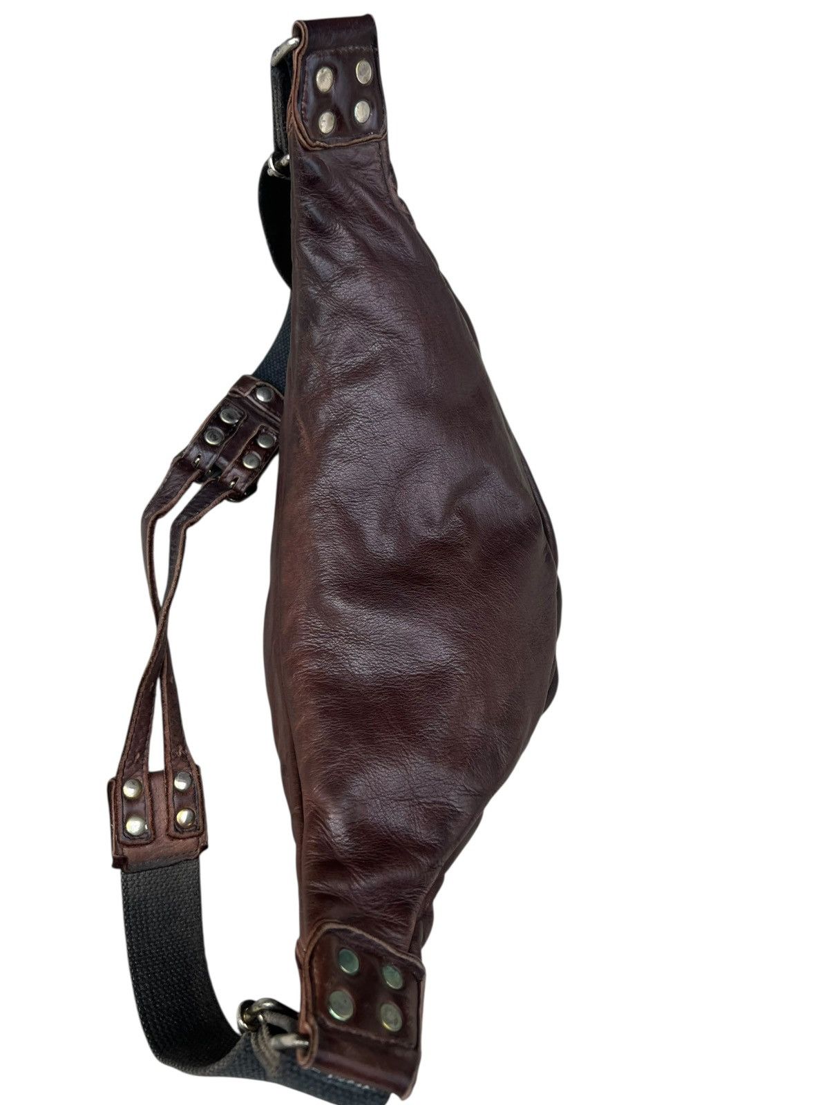 Leather Regalo Tokyo Japan Patina Leather Cargo Chest Bag Size ONE SIZE - 11 Thumbnail