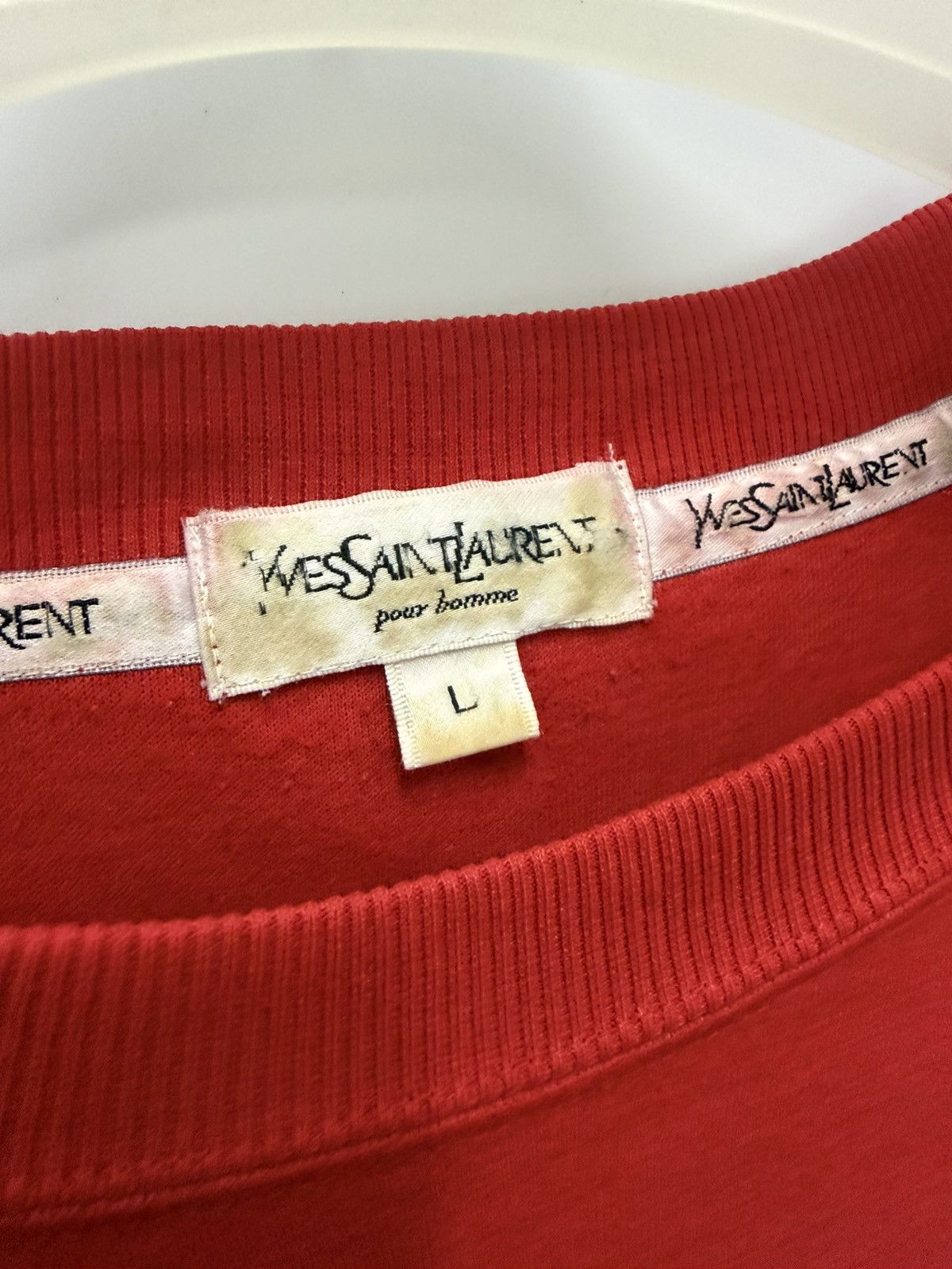 Yves Saint Laurent 90s Designer YvesSaintLaurent Embroided Spellout Logo Sweat Size US L / EU 52-54 / 3 - 8 Thumbnail