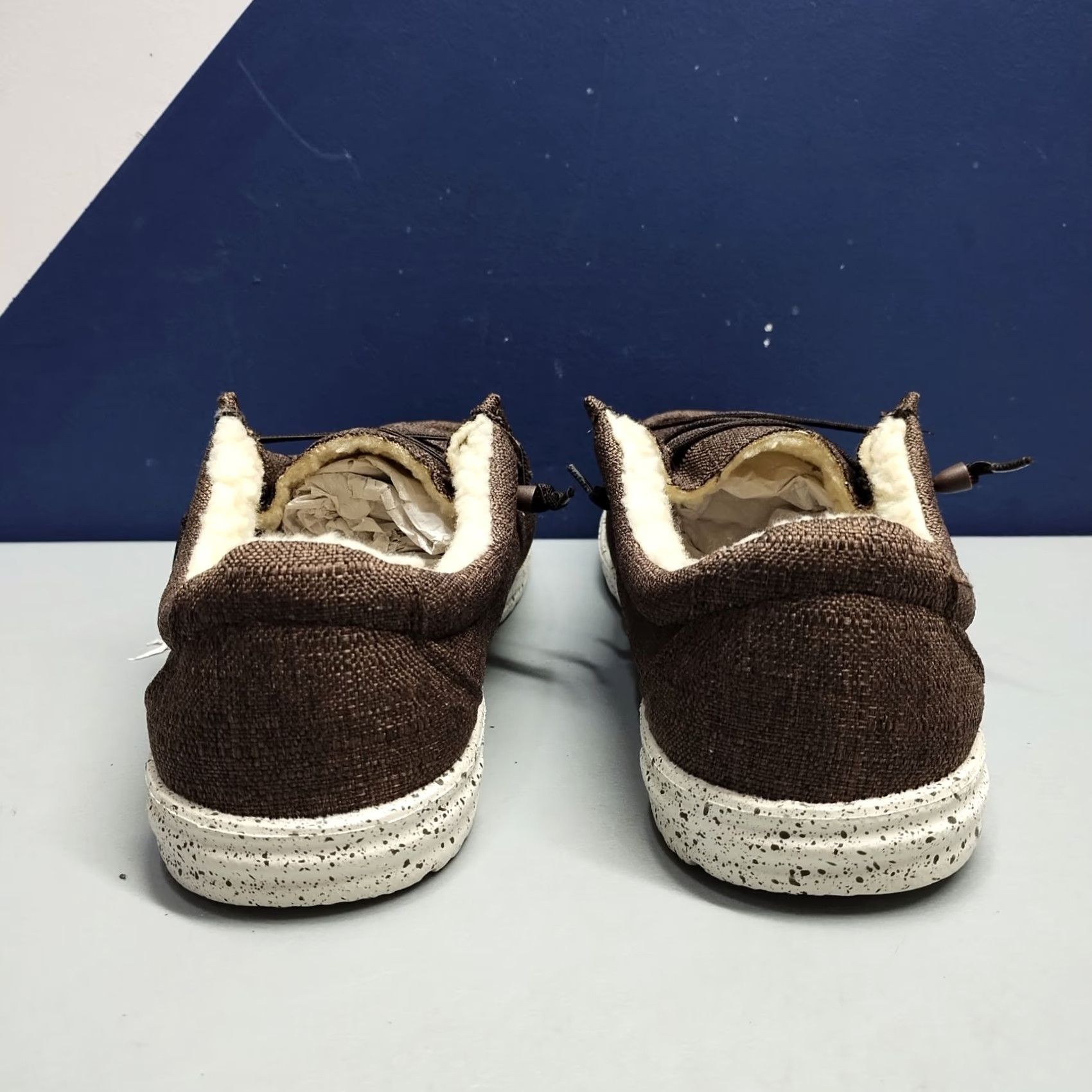 Vintage Crevo Mens Size 13 Slip On Loafers Brown White Faux Fur Lined Comfort Casual Shoe Size US 13 / EU 46 - 4 Thumbnail