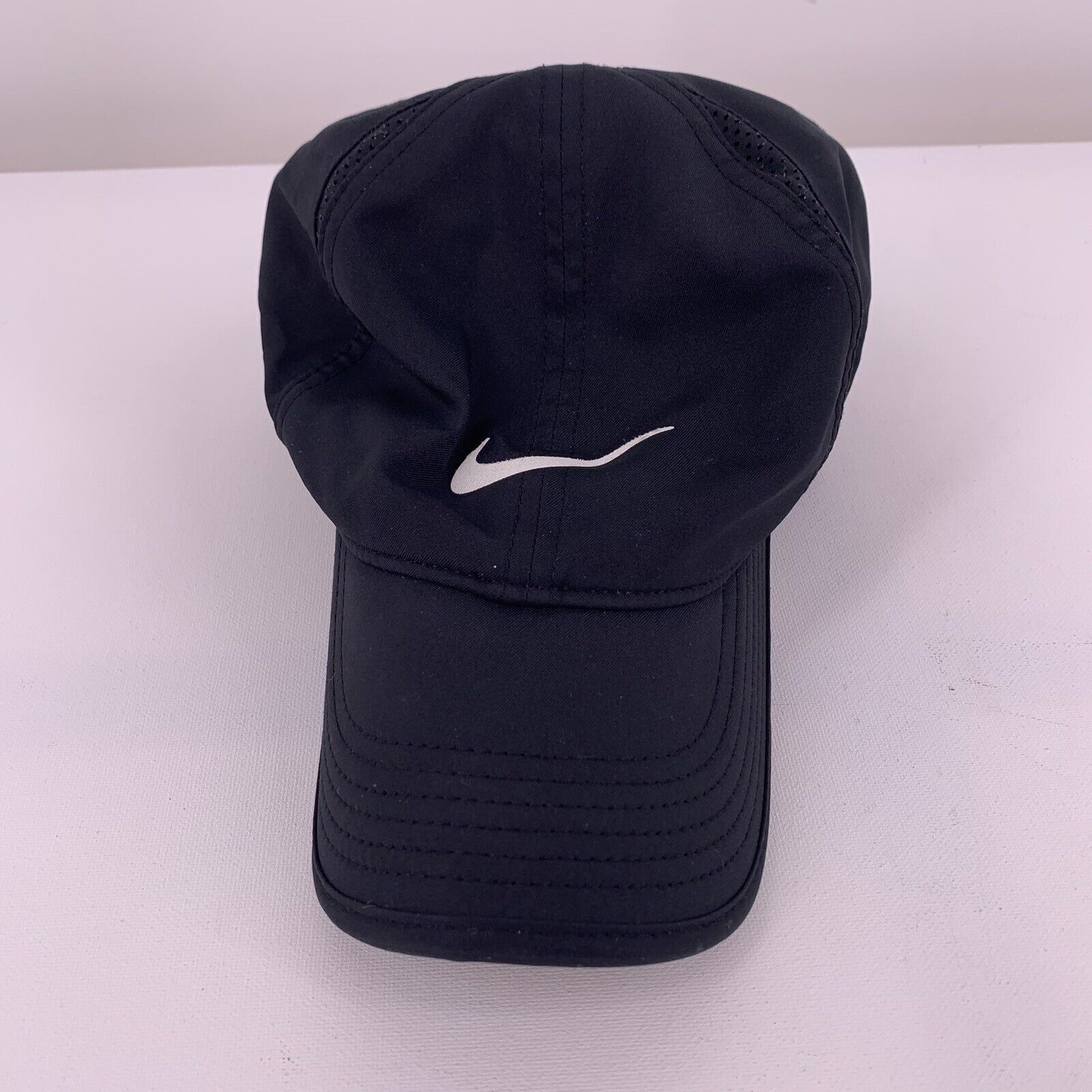 Nike Nike Golf Tennis Cap Featherlight Dri Fit Curved Bill Black Size ONE SIZE - 2 Thumbnail
