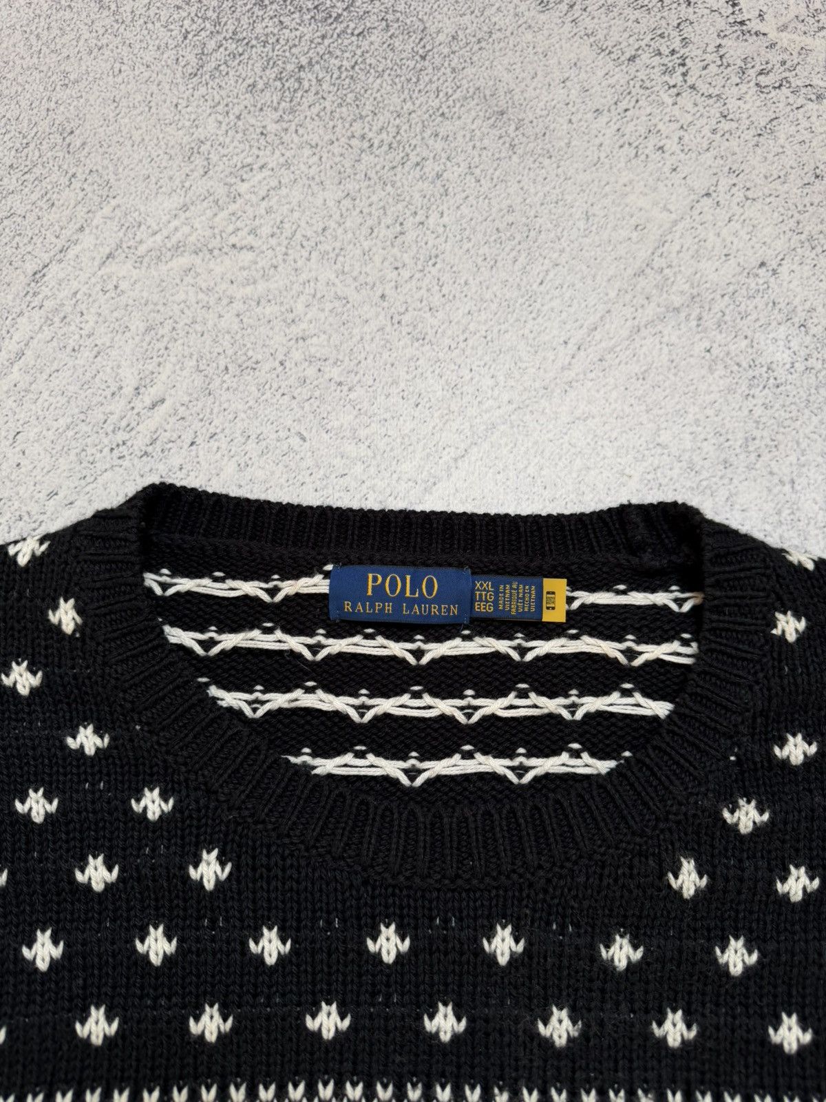 Polo Ralph Lauren RRL Style Fair Isle Nordic Cotton Cashmere Crewneck Sweater Size US XXL / EU 58 / 5 - 7 Thumbnail