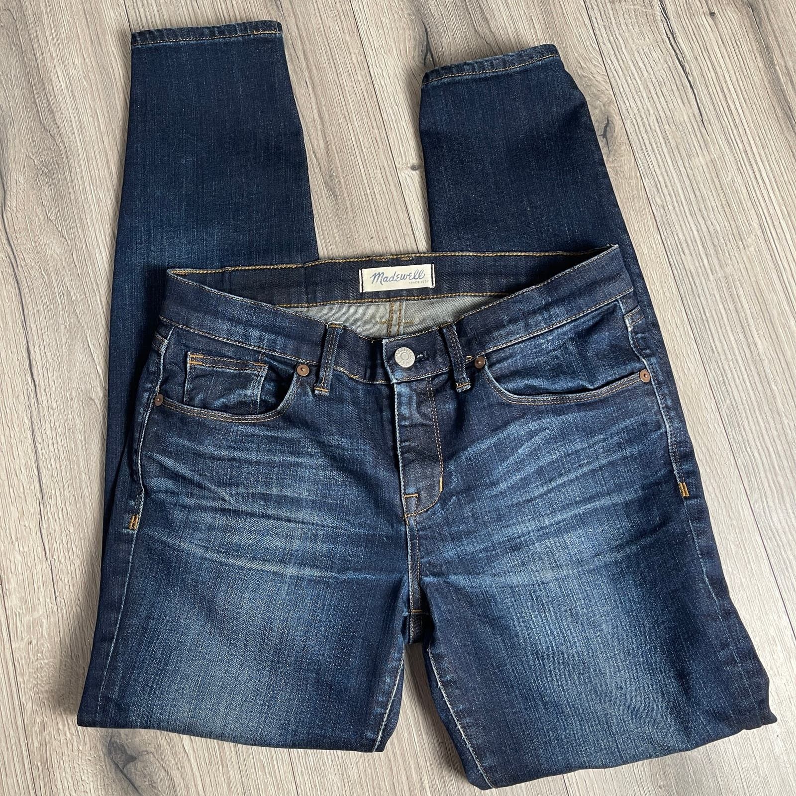 Madewell Madewell Distressed 8.5" Mid Rise Skinny Jeans Strch Worn 28 Size 28" / US 6 / IT 42 - 4 Thumbnail