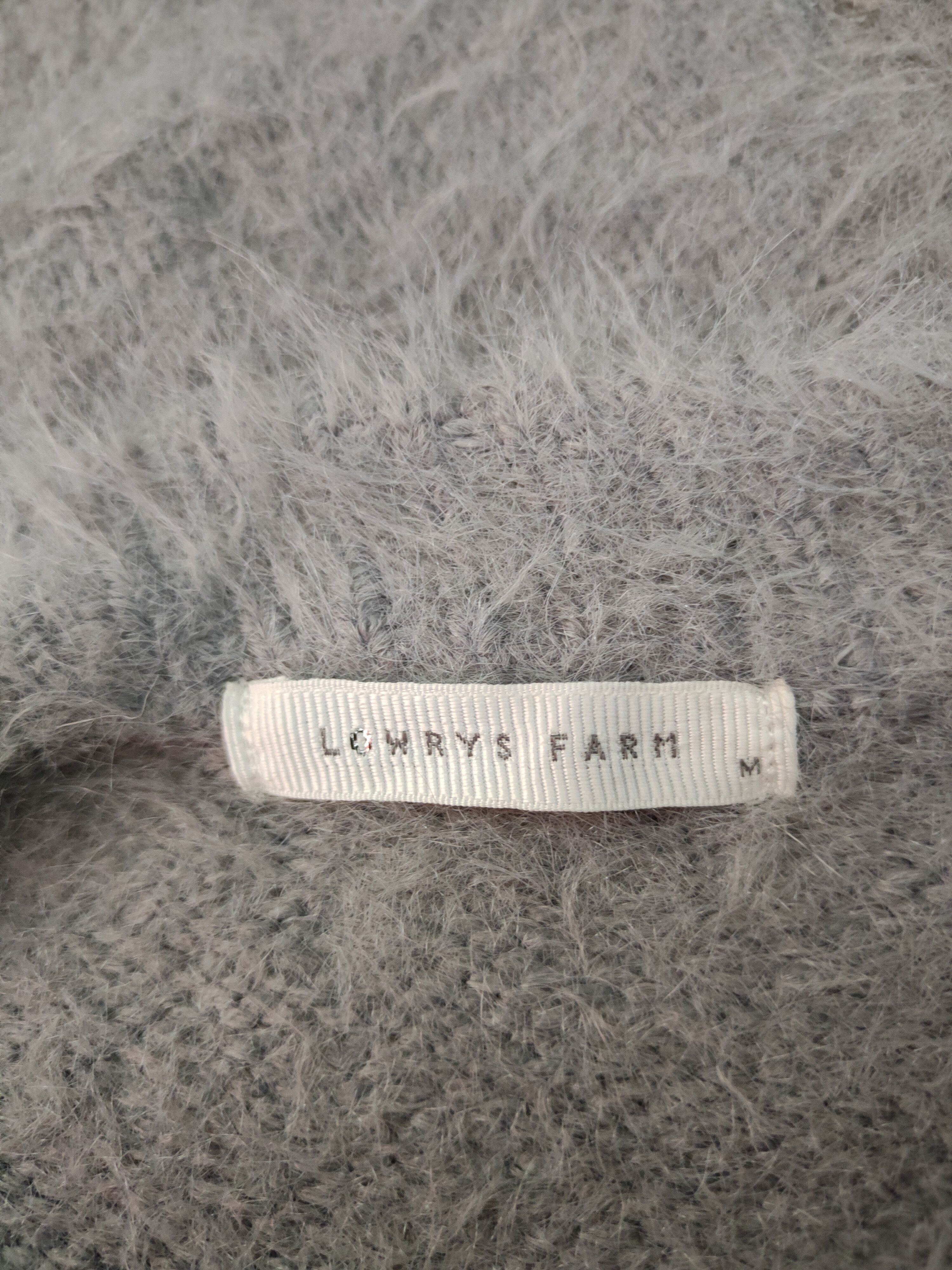 Japanese Brand Lowrys Farm Gray Shag Shaggy Fur Mohair Knitwear #S1956 Size M / US 6-8 / IT 42-44 - 12 Thumbnail