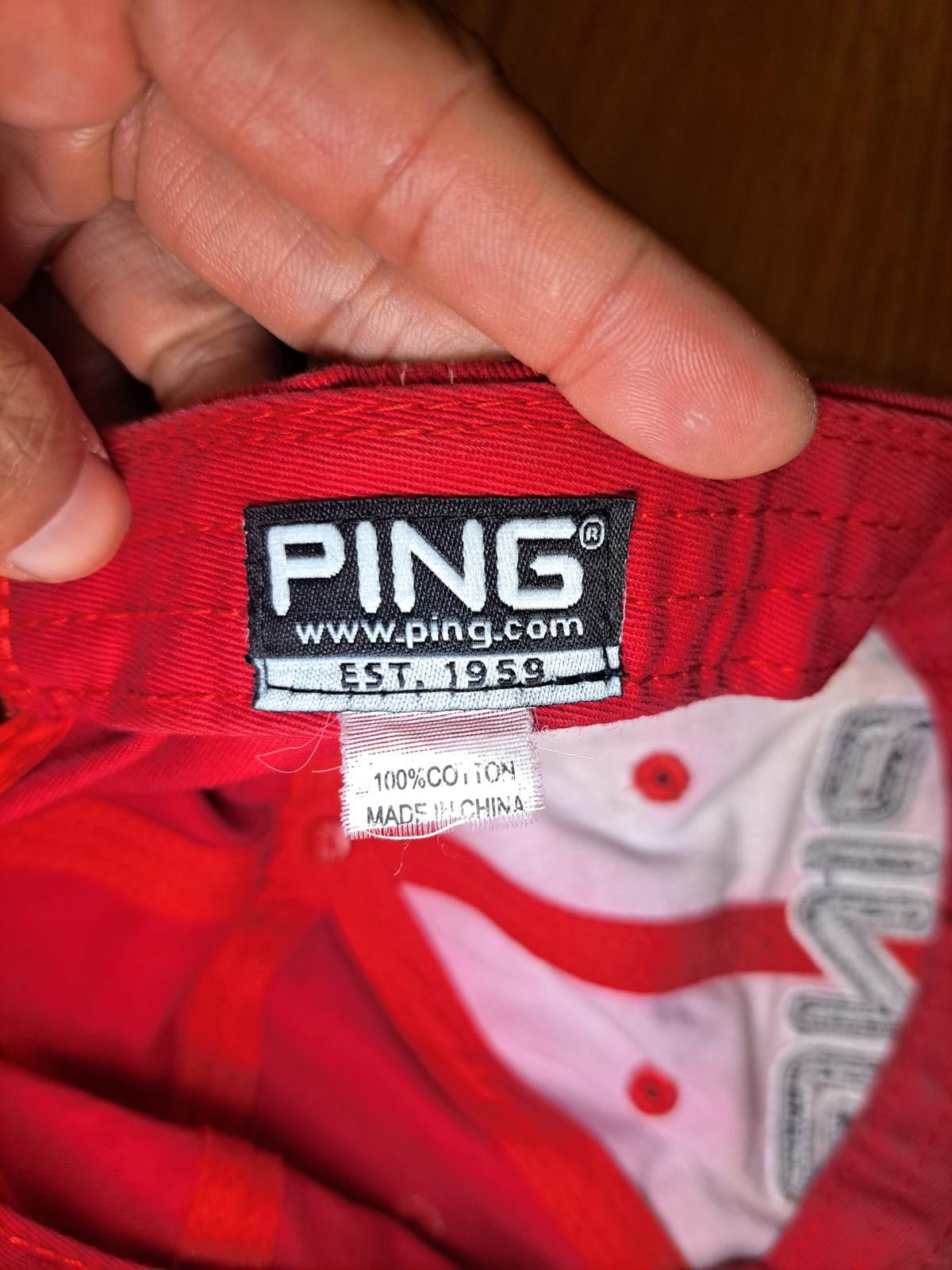 PING PING Golf Hat Cap Cotton Adjustable Red Size ONE SIZE - 2 Thumbnail