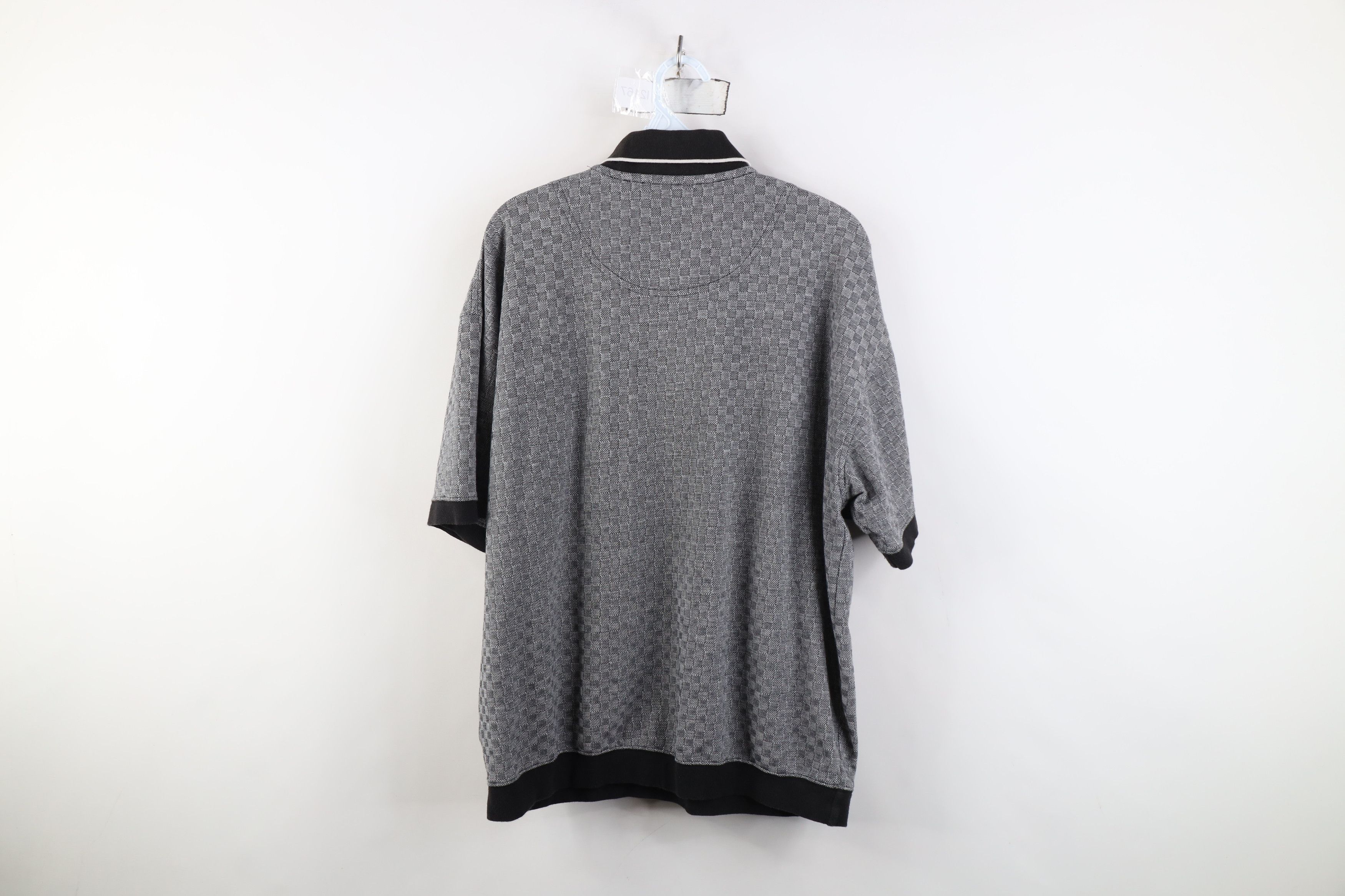 Vintage Vintage 90s Streetwear Checkered Knit Collared Pullover Polo Size US M / EU 48-50 / 2 - 9 Thumbnail