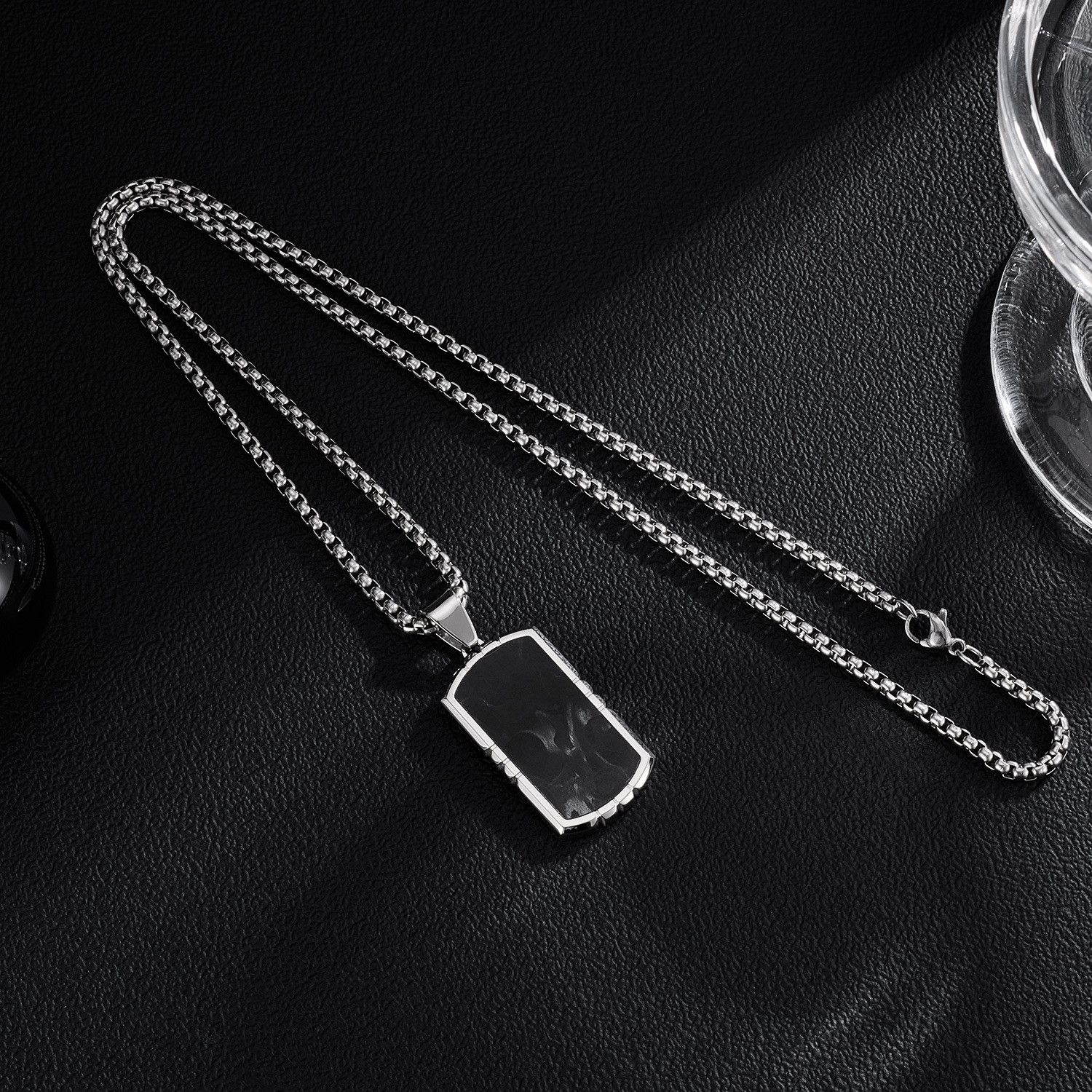 Jewelry Black Titanium Steel Necklace Size ONE SIZE - 2 Thumbnail