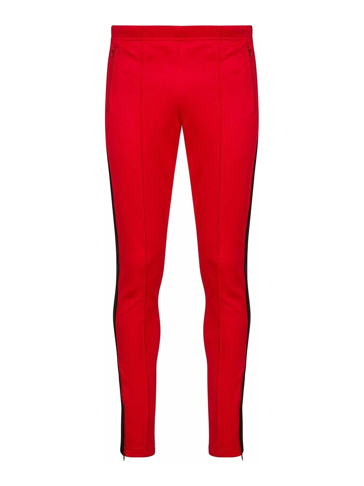 Maison Margiela o1w1db10126 Side-Stripe Track Pant in Red Size US 34 / EU 50 - 1 Thumbnail