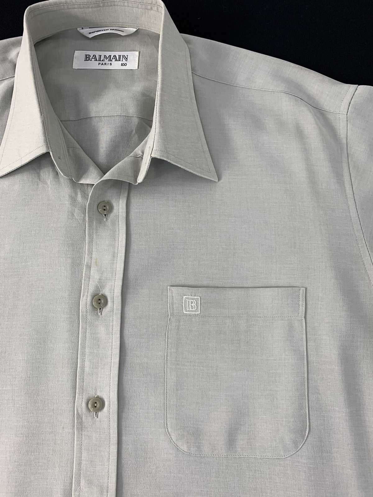 Balmain Hype Balmain Paris Simple Button Up Shirt Office Wear Design Size US XL / EU 56 / 4 - 4 Thumbnail