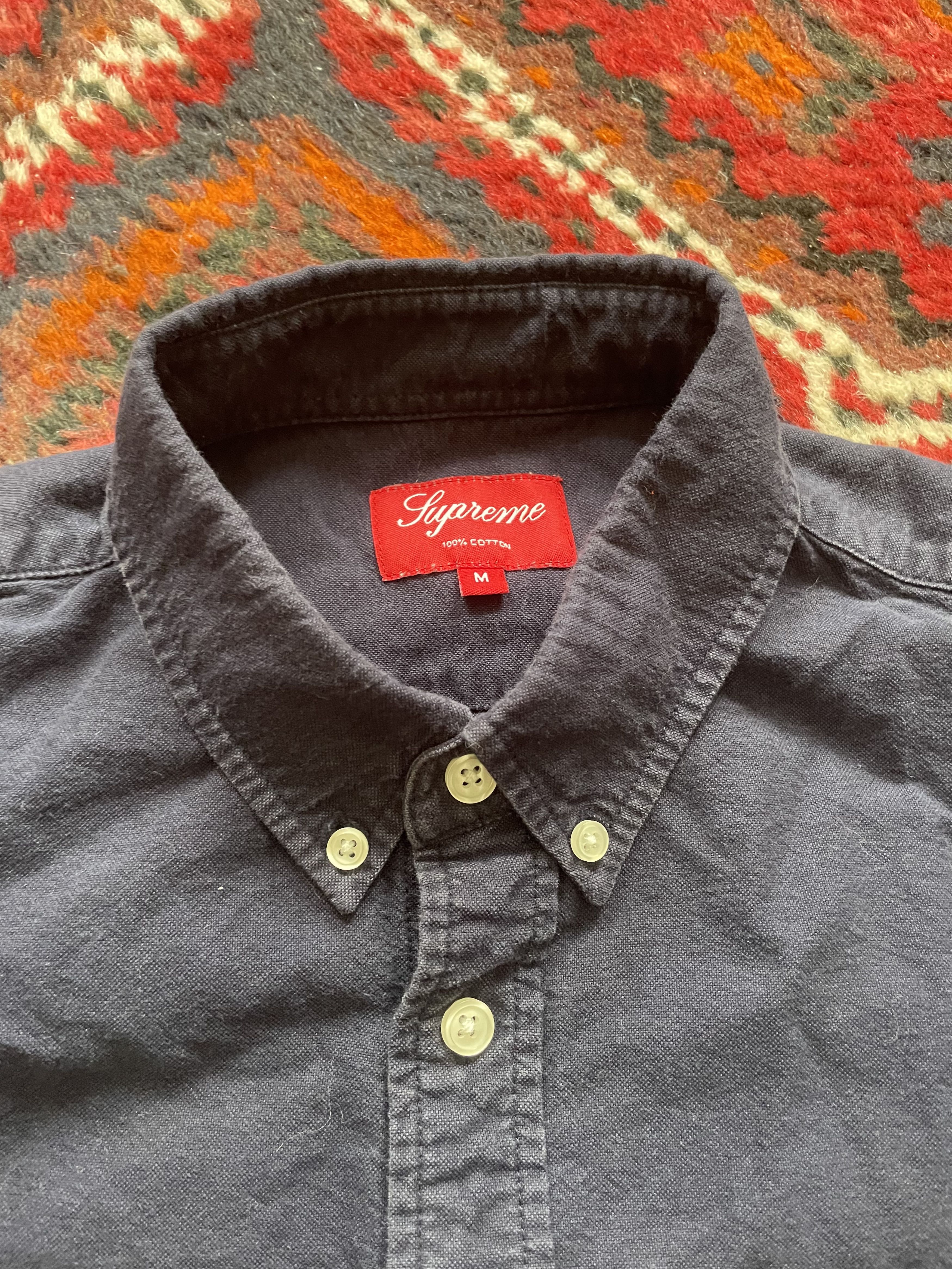 Supreme Supreme Button Up Long Sleeve LS | Blue Cotton Work Shirt Size US S / EU 44-46 / 1 - 4 Thumbnail