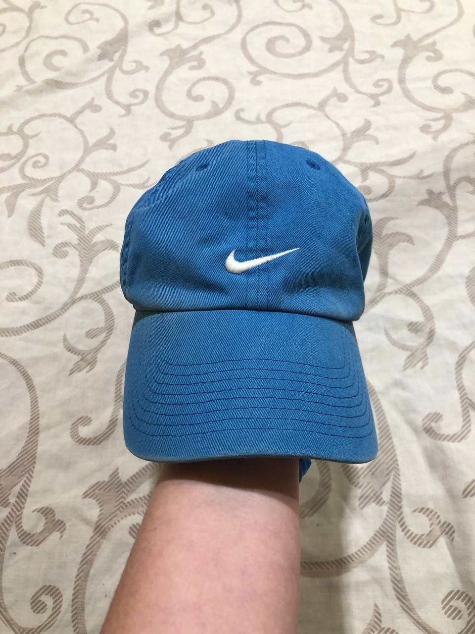 Nike Nike Mini Swoosh Embroidered Blue Dad Cap Hat Size ONE SIZE - 1 Thumbnail