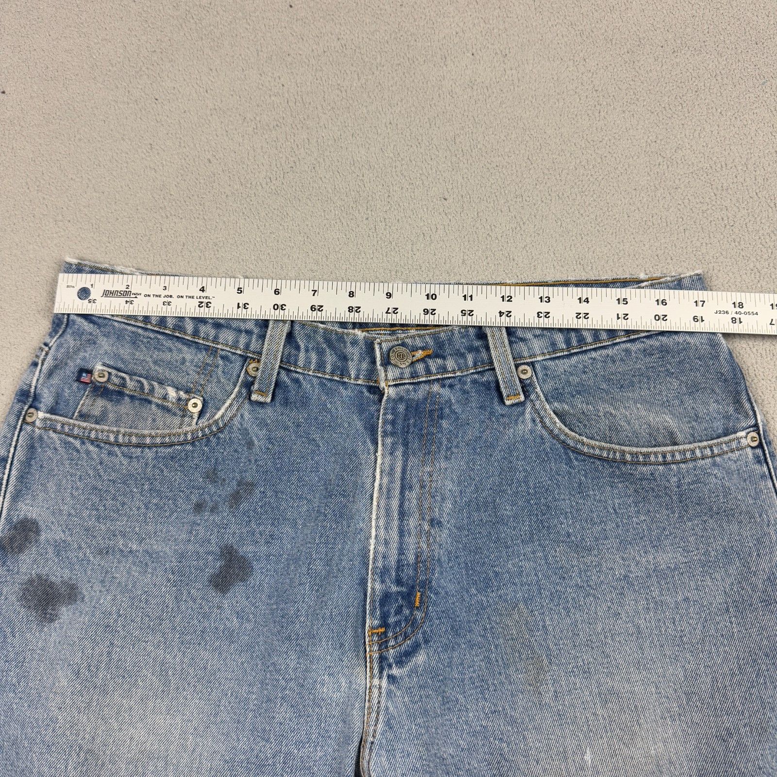 Polo Ralph Lauren Polo Ralph Lauren Distressed Jeans 36x30 Denim Raw Hem Y2K Size US 36 / EU 52 - 5 Thumbnail