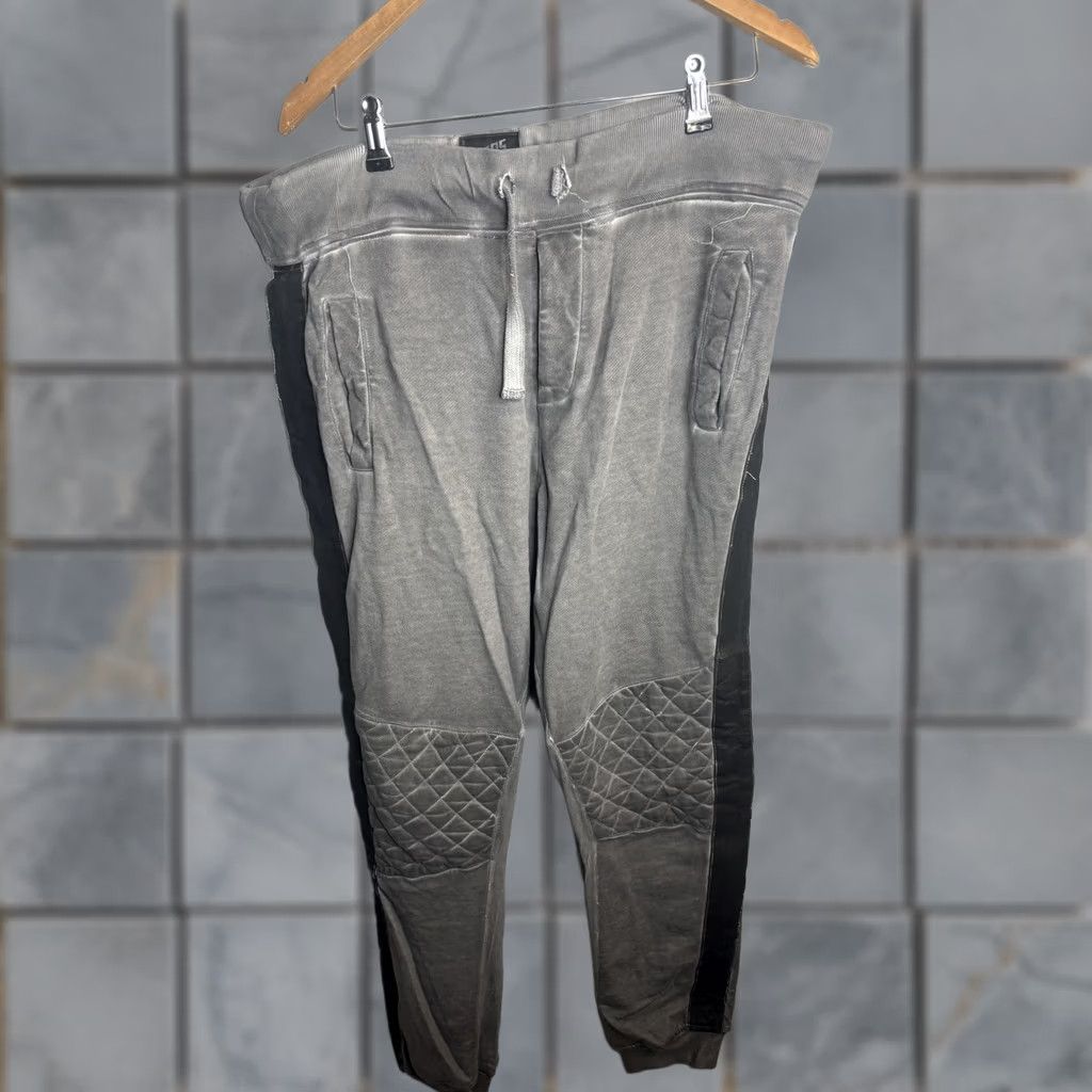 Prps PRPS Goods & Co Pants Mens XL Gray Quilted Moto Jogger Streetwear Tapered Pocketed Elastic Waist Streetwear Style, 200 chars max Size US 36 / EU 52 - 1 Thumbnail