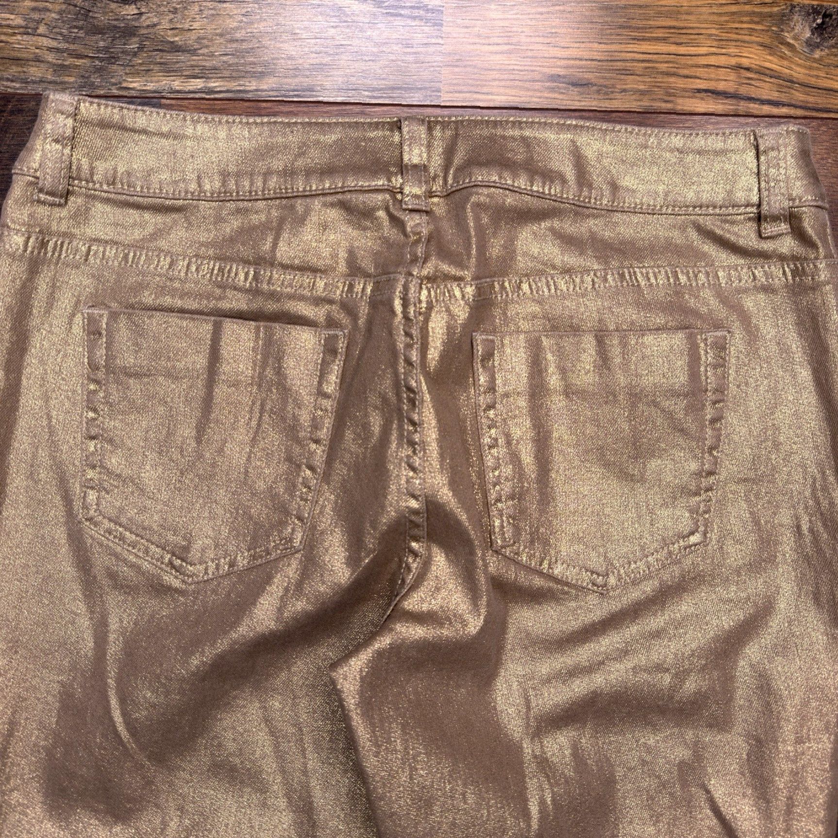 Vintage Chicos Jeans Women 0 Gold Mid Rise Stretch Ankle Regular 5-Pocket Denim Vintage No Metal Theme Size 25" / US 0 / IT 36 - 7 Thumbnail