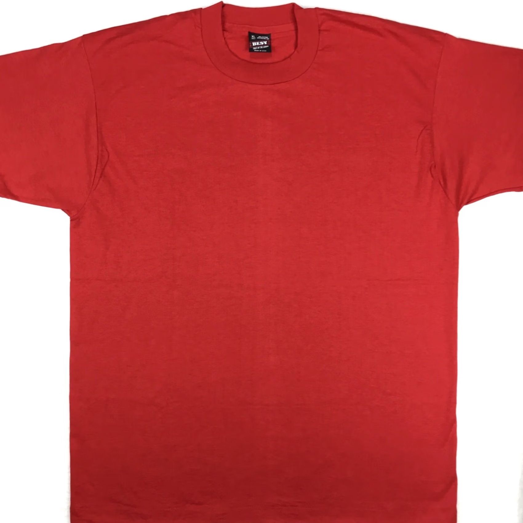 Fruit Of The Loom VINTAGE fruit of the Loom Best T-Shirt Red XL 80s single stitch Mens Size US XL / EU 56 / 4 - 3 Thumbnail