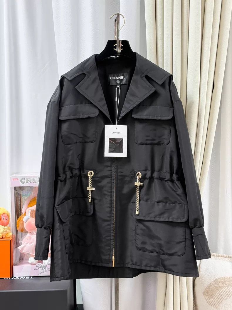 Chanel Chanel Drawstring windbreaker jacket Size XXS / US 00 / IT 34 - 1 Thumbnail
