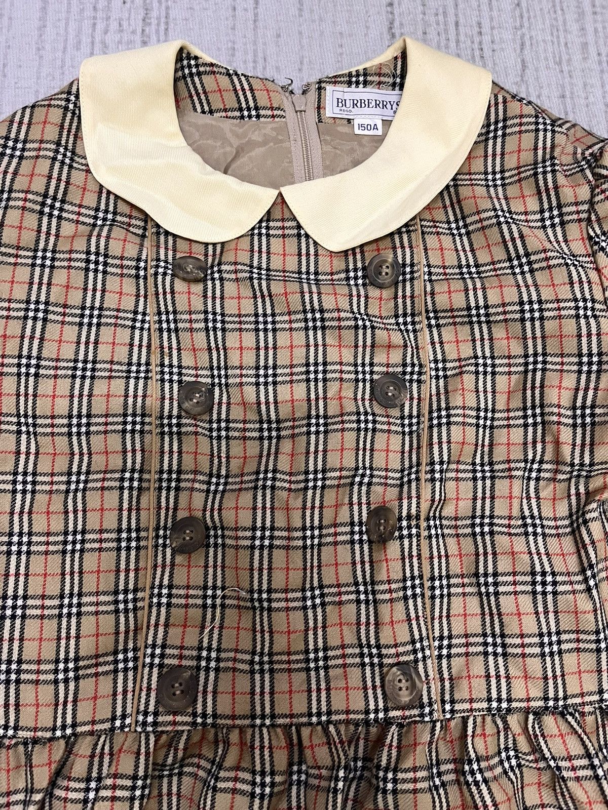 Burberry Vintage 80s burberry nova check gown Size ONE SIZE - 3 Thumbnail