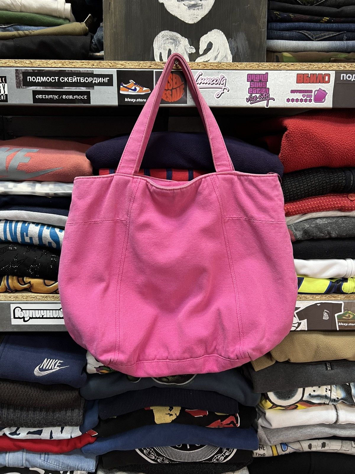 Yves Saint Laurent Yves Saint Laurent YSL Pink Tote Bag Embroidered Logo Size ONE SIZE - 8 Thumbnail