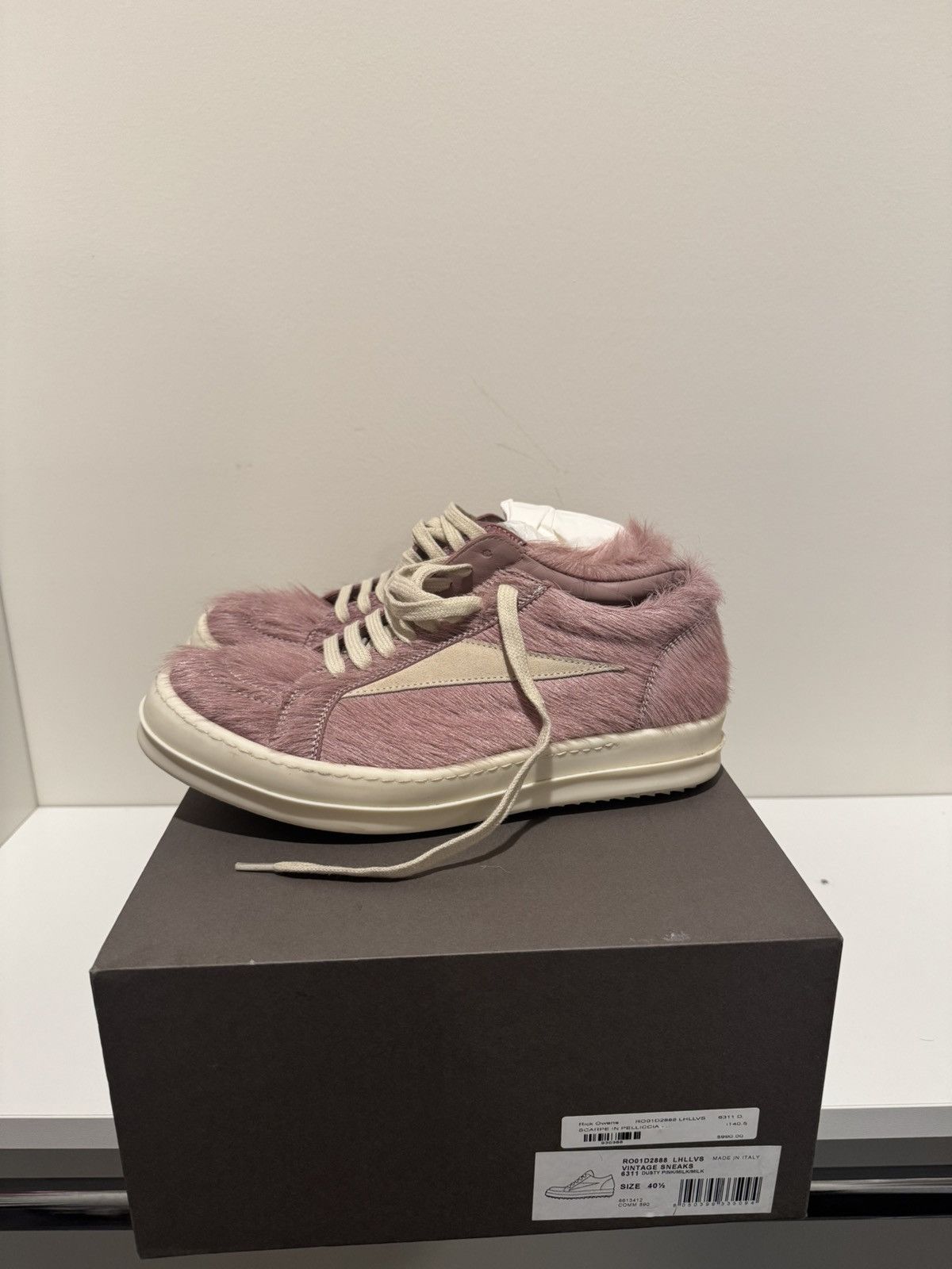 Rick Owens Rick Owens Wmns Pelliccia Vintage Low 'Dusty Pink' Size US 10.5 / IT 40.5 - 1 Thumbnail