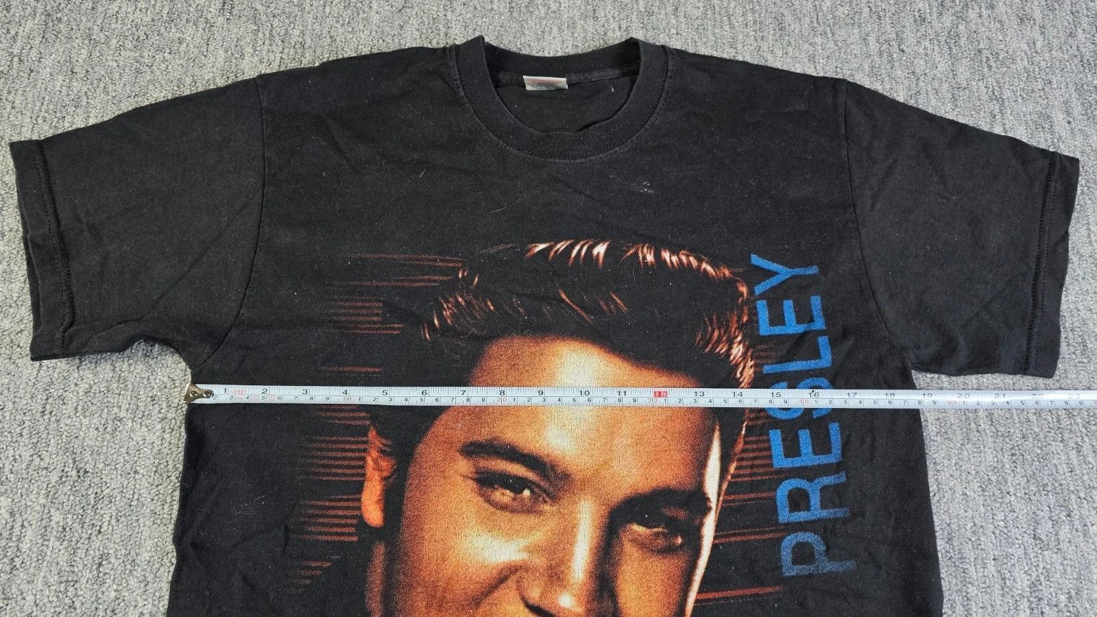 Fruit Of The Loom Vintage 90s Elvis Presley Portrait Graphic Tee Black FOTL M Size US M / EU 48-50 / 2 - 8 Thumbnail