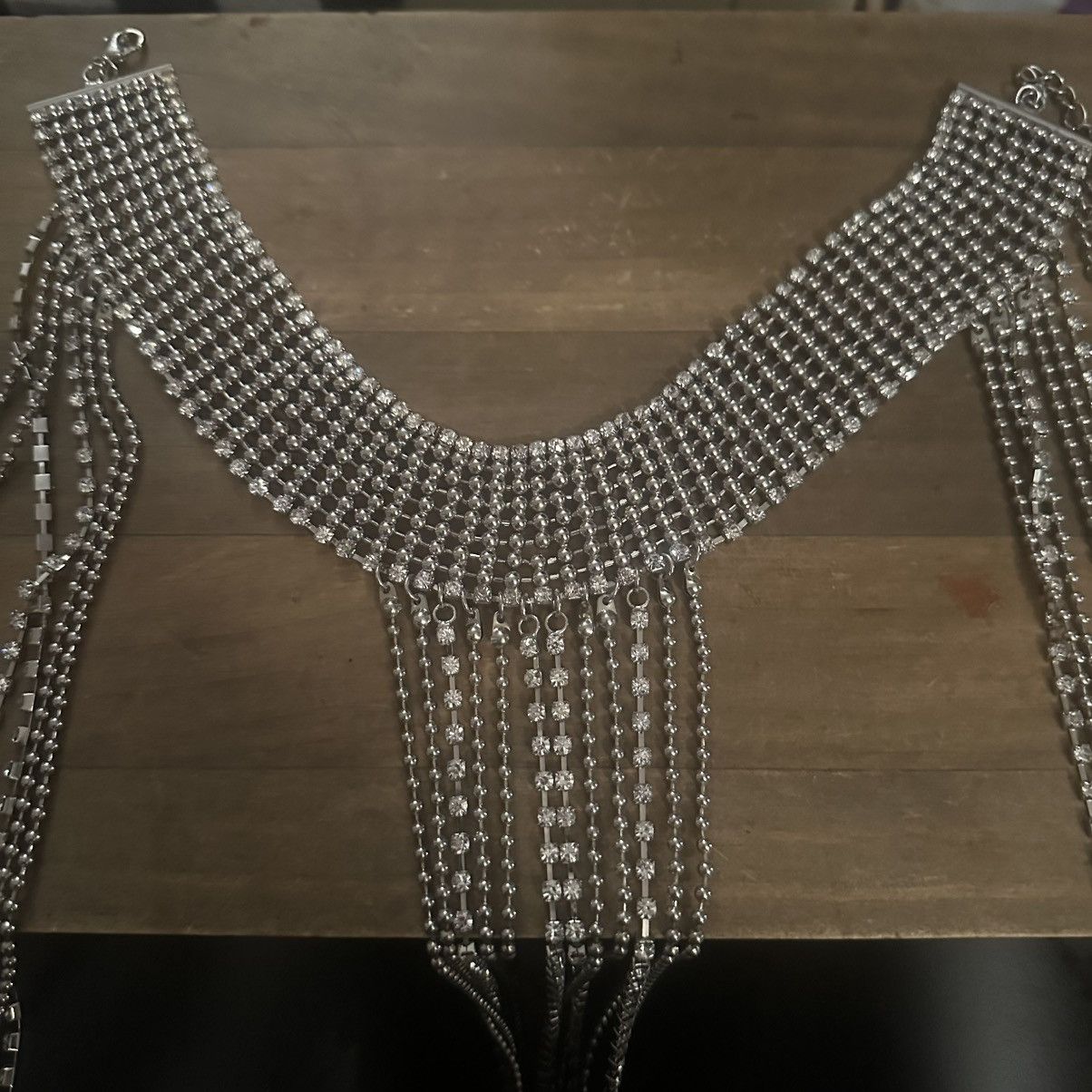 Other Silver tone rhinestone choker shoulder/body chain necklace Size ONE SIZE - 3 Thumbnail