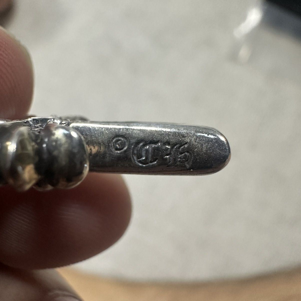 Chrome Hearts Chrome Hearts Silver Tiny Cross with Diamonds Size ONE SIZE - 8 Thumbnail