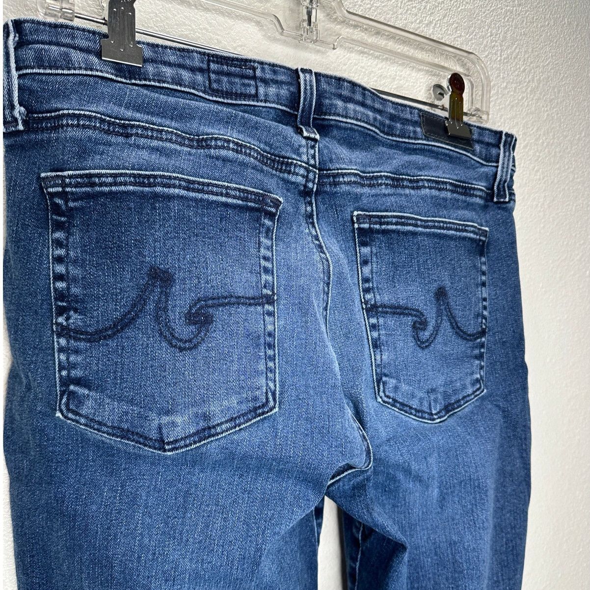 AG Adriano Goldschmied AG Adriano Medium Wash Whiskered Prima Cigarette Leg Jean 30 Size 30" / US 8 / IT 44 - 6 Thumbnail